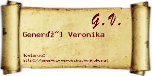 Generál Veronika névjegykártya